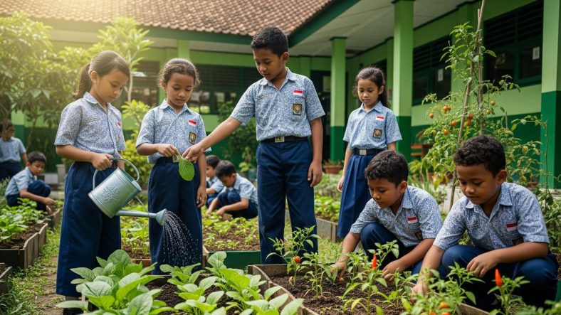 Sekolah Mengembangkan Kebun Edukasi untuk Mengajarkan Siswa Pertanian dan Lingkungan